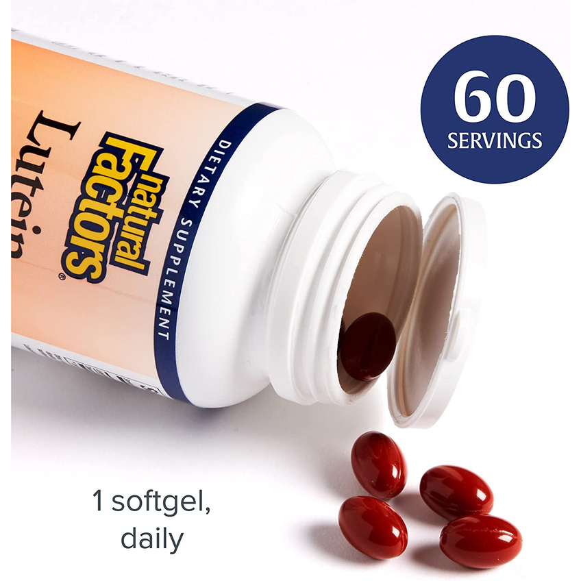 Лютеїн / Lutein, Natural Factors, 40 мг, 60 гелевих капсул