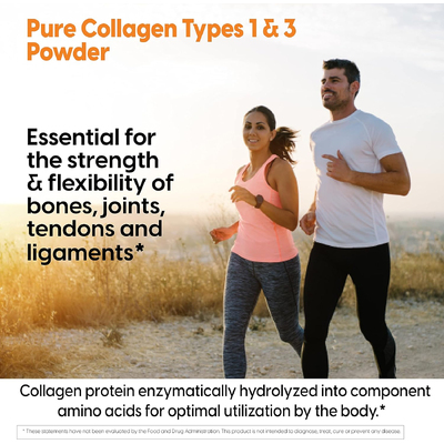 Чистий колаген типів 1 та 3 у порошку / Pure Collagen Types 1 and 3 Powder, Doctor's Best, 200 г