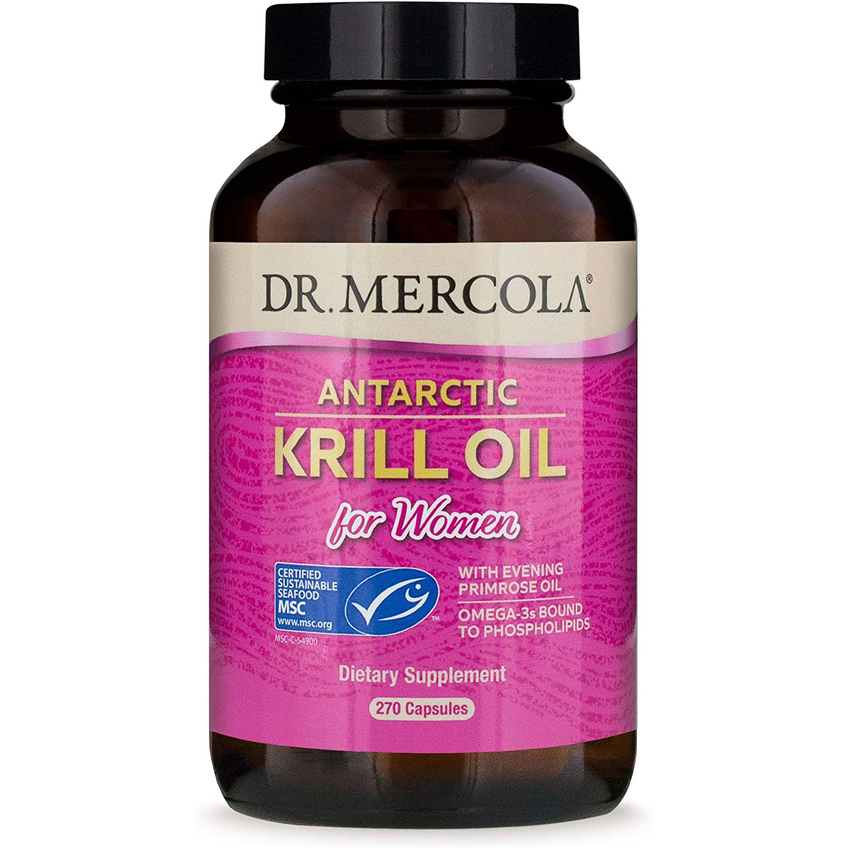 Масло антарктического криля для женщин / Antarctic Krill Oil for Women, Dr. Mercola, 270 капсул