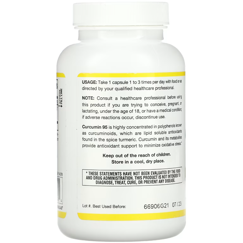 Куркумін 95 / Curcumin 95, Jarrow Formulas, 500 мг, 120 капсул