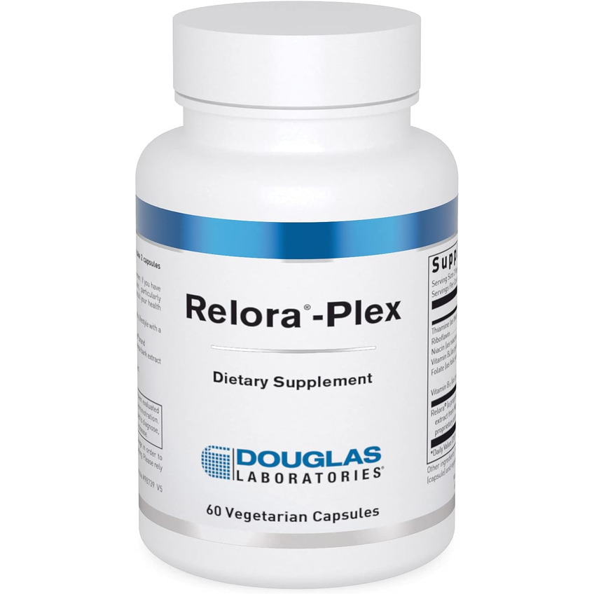Поддержка настроения и психики во время стресса, контроль веса / Relora-Plex (Supports Mood, Mental Functioning During Stress, and Weight Management), Douglas Laboratories, 250 мг, 60 вегетарианских капсул