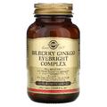 Комплекс из черники, гинкго билоба и очанки / Bilberry Ginkgo Eyebright Complex, Solgar, 60 вегетарианских капсул