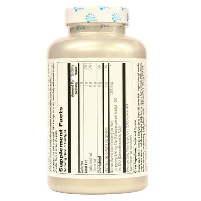 Омега-3 / Omega-3 Fish 180/120, KAL, 1000 мг, 120 гелевих капсул