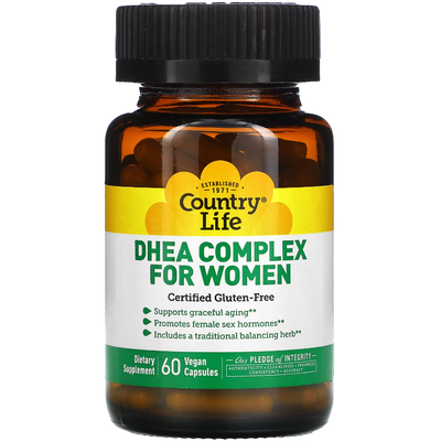 Комплекс ДГЕА для жінок / DHEA Complex For Women, Country Life, 60 капсул
