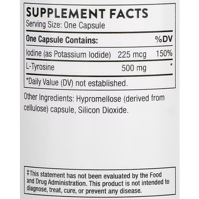 Йод и тирозин / Iodine & Tyrosine, Thorne Research, 60 капсул