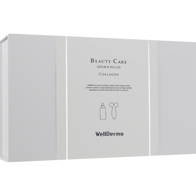 Набор из сыворотки с коллагеном и мини лифтинг роллера Wellderma Set Collagen Ampoule+Roller