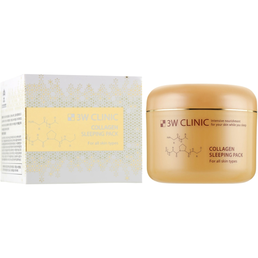 Увлажняющая ночная маска для лица с коллагеном 3W Clinic Collagen Sleeping Pack