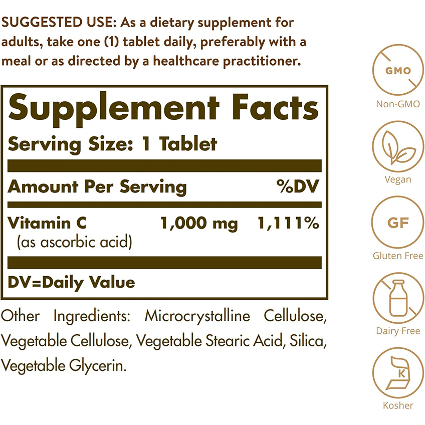 Витамин C / Vitamin C, Solgar, 1000 мг, 90 таблеток