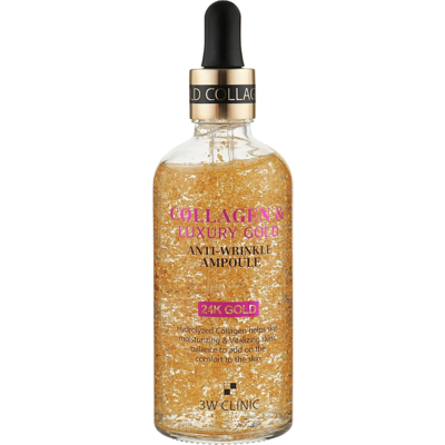 Антивозрастная сыворотка для лица с золотом и коллагеном 3W Clinic Collagen & Luxury Gold Anti-Wrinkle Ampoule
