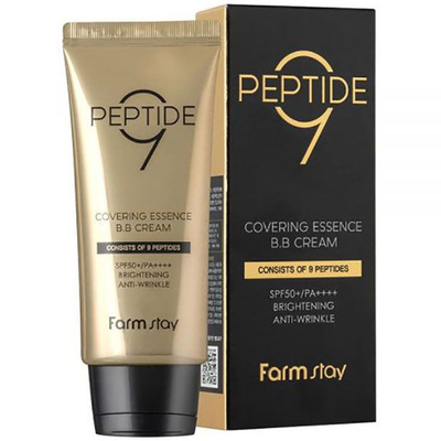 BB-крем с пептидами FarmStay Peptide 9 Covering Essence BB-Cream SPF 50+/PA++++