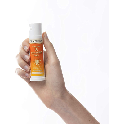 Вітамін D3 з апельсиновим смаком / Vitamin D3 Sunshine Mist, Dr. Mercola, 125 мкг, 25 мл