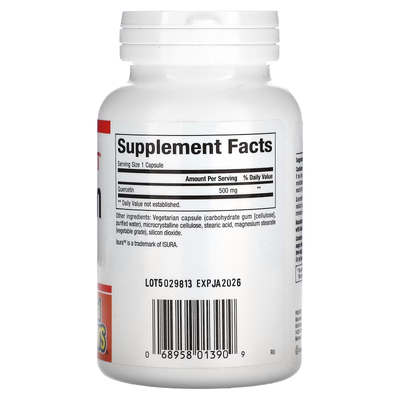 Кверцетин / Quercetin, Natural Factors, 500 мг, 60 вегетарианских капсул
