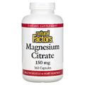 Цитрат магния / Magnesium Citrate, Natural Factors, 150 мг, 360 капсул