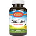 Цинк цитрат зі смаком лимона / Zinc Ease Soothing Lozenge Natural Lemon Flavor, Carlson Labs, 10 мг, 84 льодяника