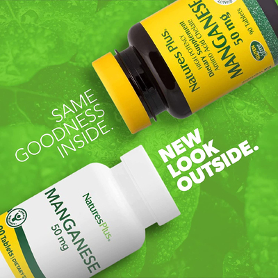 Марганець / Manganese, Nature's Plus, 50 мг, 90 таблеток