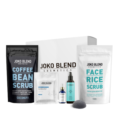 Набор Joko Blend Beauty Gift Pack (скраб для тела, скраб для лица, маска альгинатная, масло праймер под макияж, масло для волос)