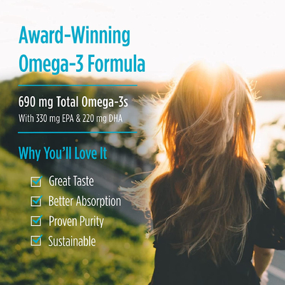 Омега-3 зі смаком лимона / Omega-3 Lemon, Nordic Naturals, 120 гелевих капсул