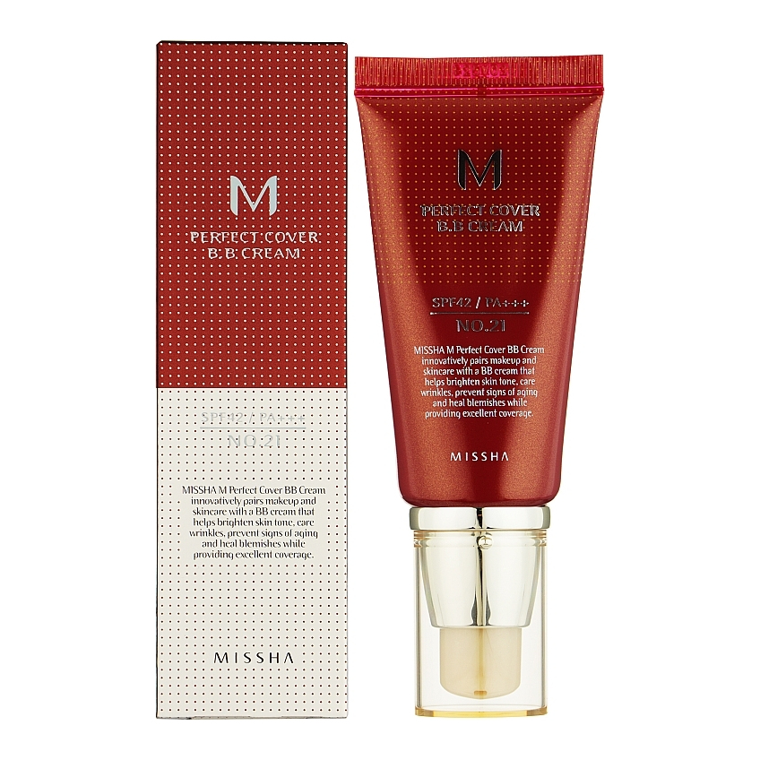ВВ-крем Missha M Perfect Cover SPF42/Pa +++ №21 Light Beige
