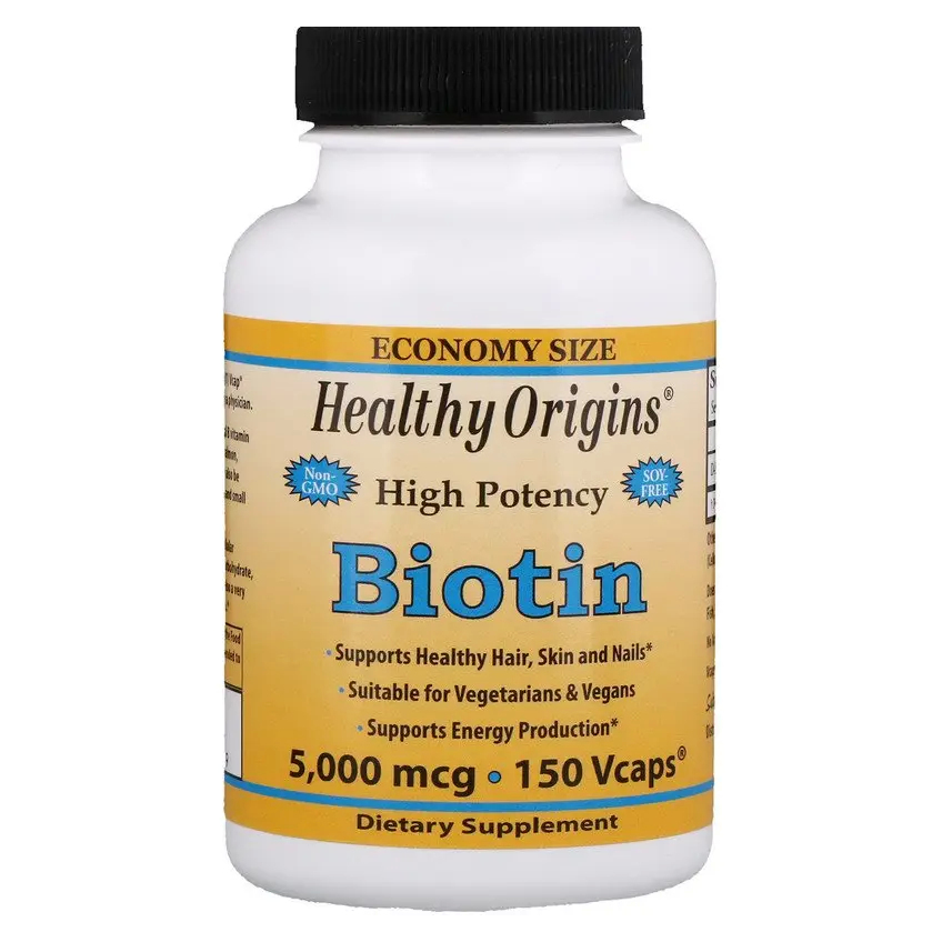 Биотин / Biotin, Healthy Origins, 5000 мг, 150 капсул