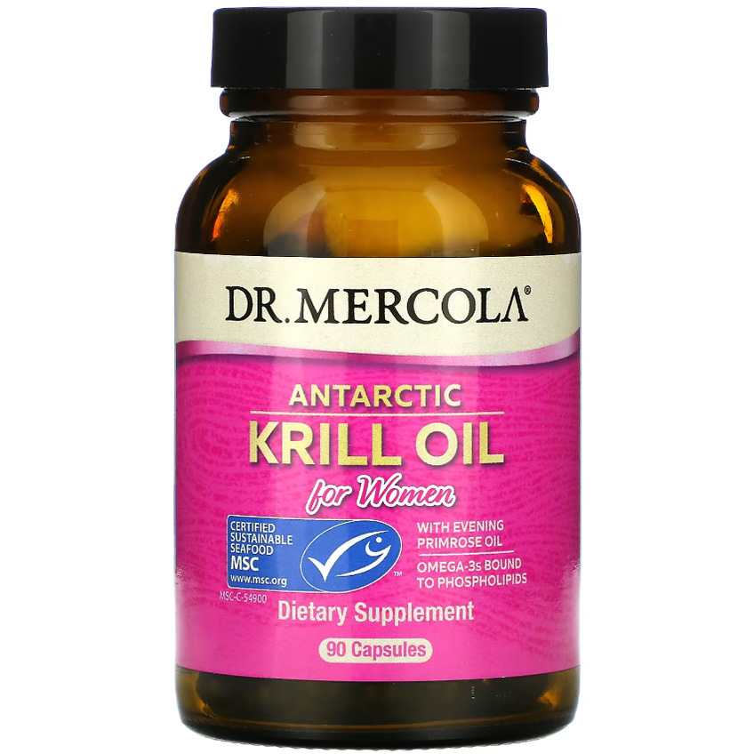Масло антарктического криля для женщин / Antarctic Krill Oil for Women, Dr. Mercola, 90 капсул