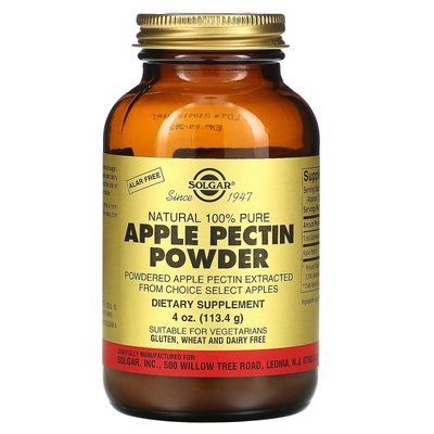 Яблочный пектин / Apple Pectin Powder, Solgar, 1000 мг, 113.4 г