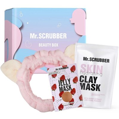 Подарочный набор Mr.Scrubber Strawberry Care (маска для лица, гелевая маска для лица, повязка для волос)