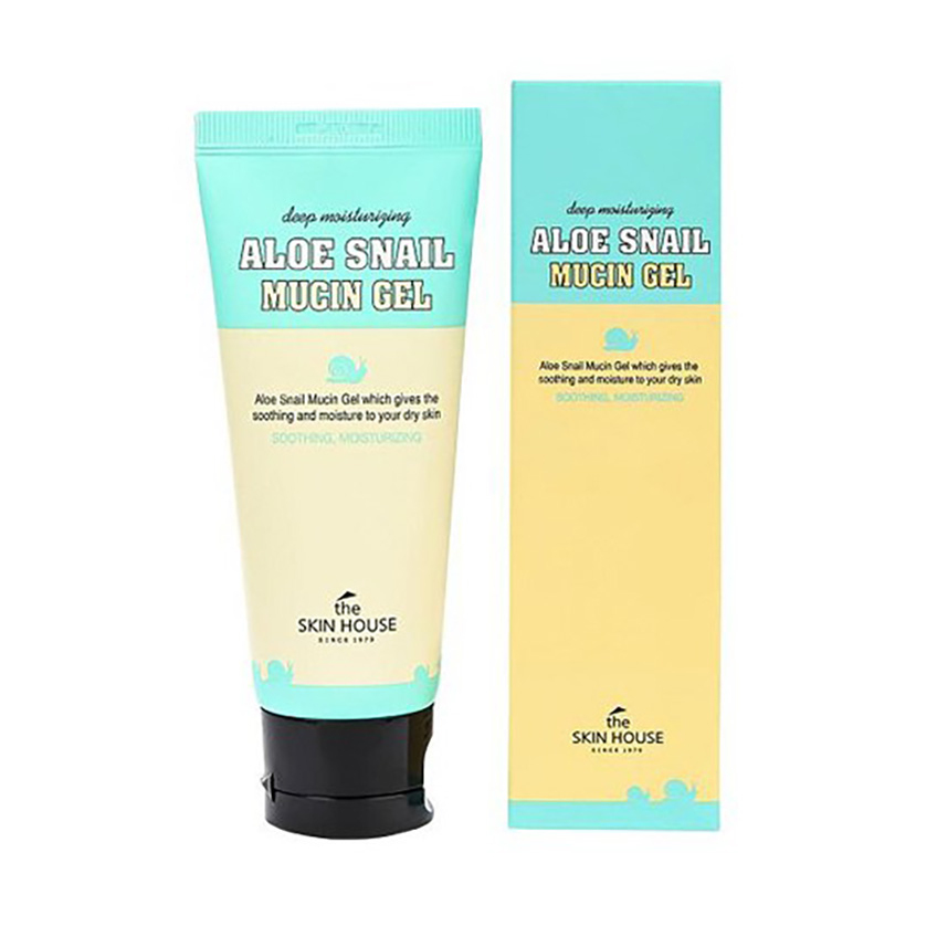 Гель для обличчя з алое і равликовим муцином The Skin House Aloe Snail Mucin Gel