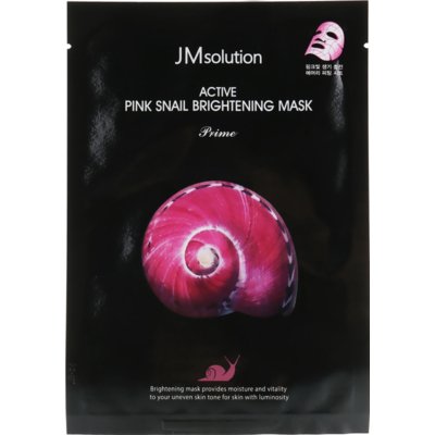 Тканевая маска с муцином улитки JMsolution Active Pink Snail Brightening Mask Prime