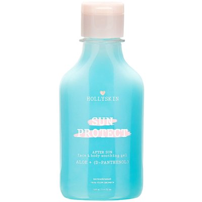 Успокаивающий гель после загара с алоэ вера и Д-пантенолом Hollyskin Sun Protect After Sun Face&Body Soothing Gel Aloe + D-Panthenol
