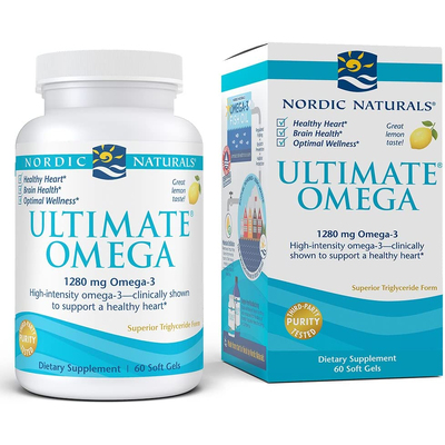 Омега-3 со вкусом лимона / Ultimate Omega, Nordic Naturals, 60 гелевых капсул