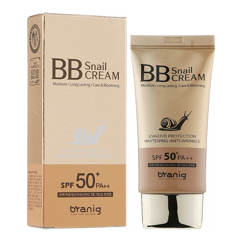 Увлажняющий крем BB с экстрактом улитки Branig Snail Bb Cream SPF 50+ PA++
