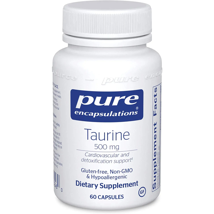 Таурін / Taurine, Pure Encapsulations, 500 мг, 60 капсул