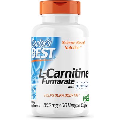 L-карнитин фумарат с карнитинами / L-Carnitine Fumarate, Doctor's Best, 855 мг, 60 капсул