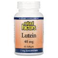 Лютеин / Lutein, Natural Factors, 40 мг, 60 гелевых капсул