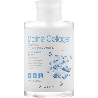 Мицеллярная очищающая вода с морским коллагеном 3W Clinic Marine Collagen Clean-Up Cleansing Water