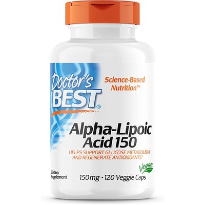 Альфа-липоевая кислота / Alpha Lipoic Acid, Doctor's Best, 150 мг, 120 капсул
