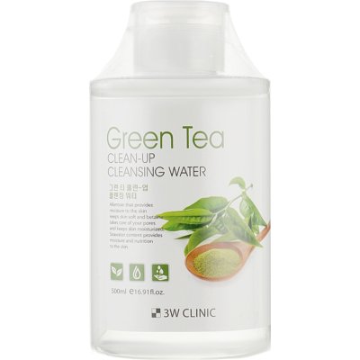 Мицелярная вода с экстрактом зеленого чая 3W Clinic Green Tea Clean-Up Cleansing Water