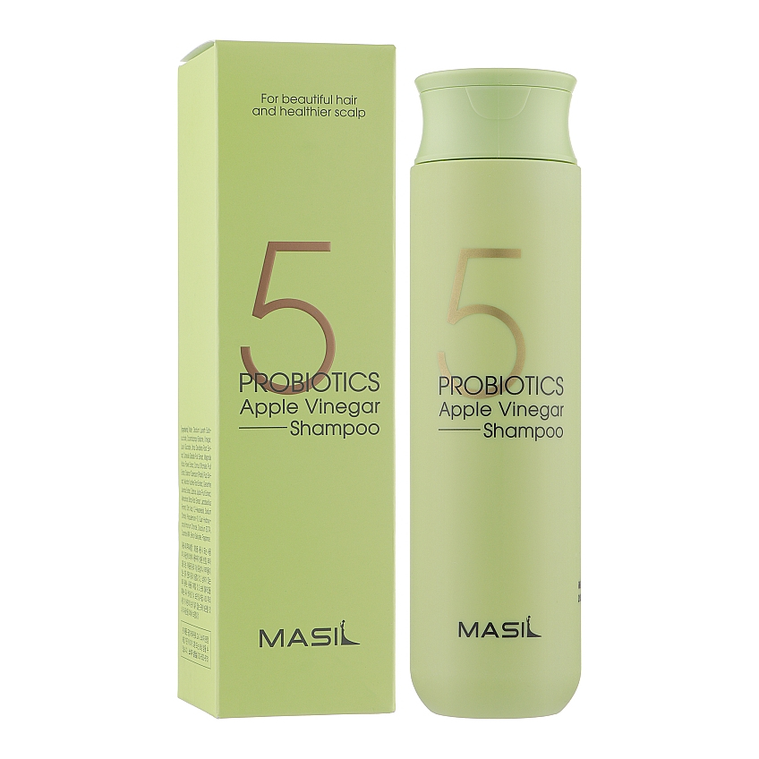 Мягкий безсульфатный шампунь с пробиотиками и яблочным уксусом Masil 5 Probiotics Apple Vinegar Shampoo