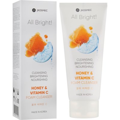 Пенка для умывания с медом и витамином С Jkosmec All Bright Honey and Vitamin C Foam Cleanser