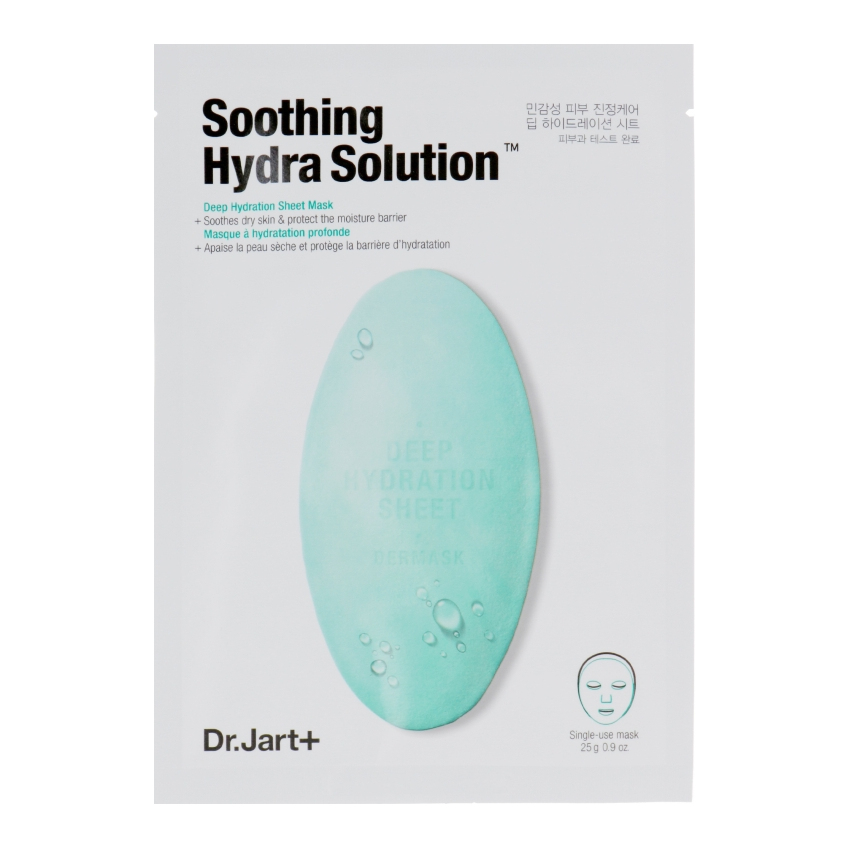 Успокаивающая маска для лица с алоэ вера Dr.Jart+ Soothing Hydra Solution