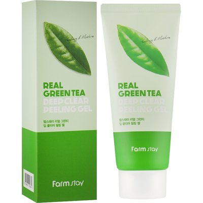 Глубоко очищающий пилинг-гель для лица FarmStay Green Tea Deep Clear Peeling Gel