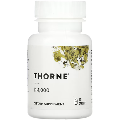 Витамин D3 / Vitamin D3, Thorne Research, 25 мкг (1000 МО), 60 капсул