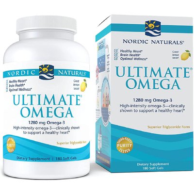 Омега-3 со вкусом лимона / Ultimate Omega, Nordic Naturals, 180 гелевых капсул