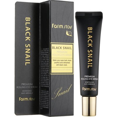 Сыворотка-роллер для кожи вокруг глаз FarmStay Black Snail Premium Rolling Eye Serum