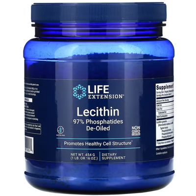 Лецитин соевый / Lecithin, Life Extension, 454 г