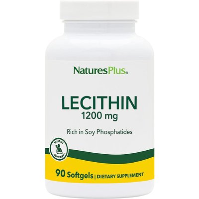 Лецитин / Lecithin, Nature's Plus, 1200 мг, 90 гелевих капсул