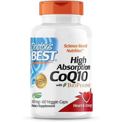 Высокоусвояемый коэнзим Q10 с биоперином / High Absorption CoQ10 with BioPerine, Doctor's Best, 200 мг, 60 капсул