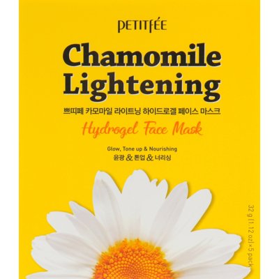 Гидрогелевая осветляющая маска для лица с экстрактом ромашки Petitfee Chamomile Lightening Hydrogel Face Mask