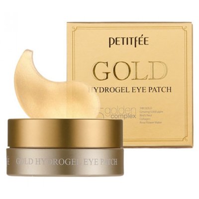 Гидрогелевые патчи для глаз с золотым комплексом +5 Petitfee Gold Hydrogel Eye Patch