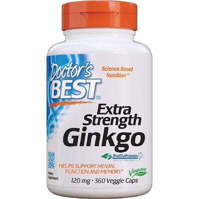 Гинкго с повышенной силой действия / Extra Strength Ginkgo, Doctor's Best, 120 мг, 360 капсул